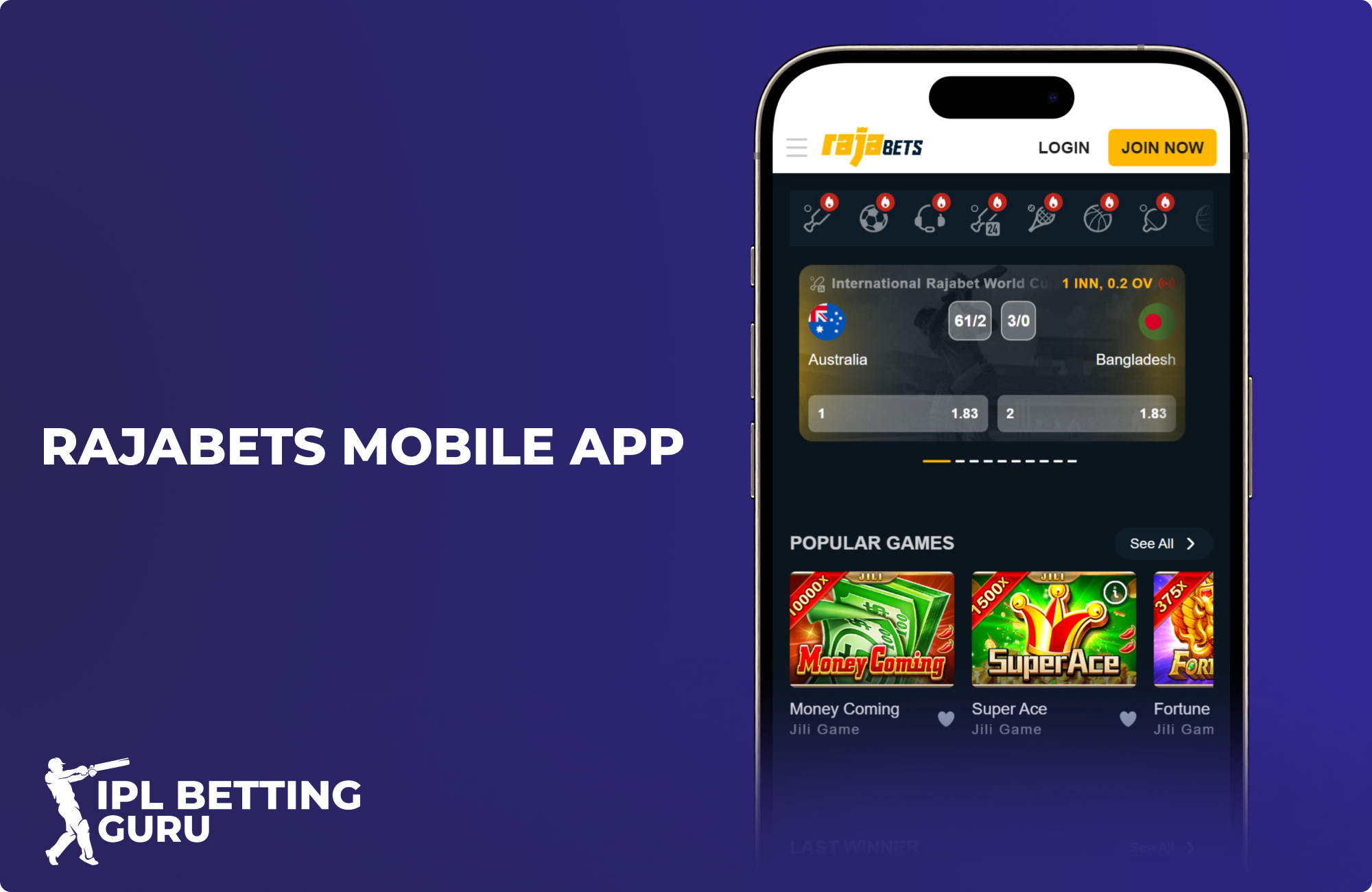 Rajabets Mobile App