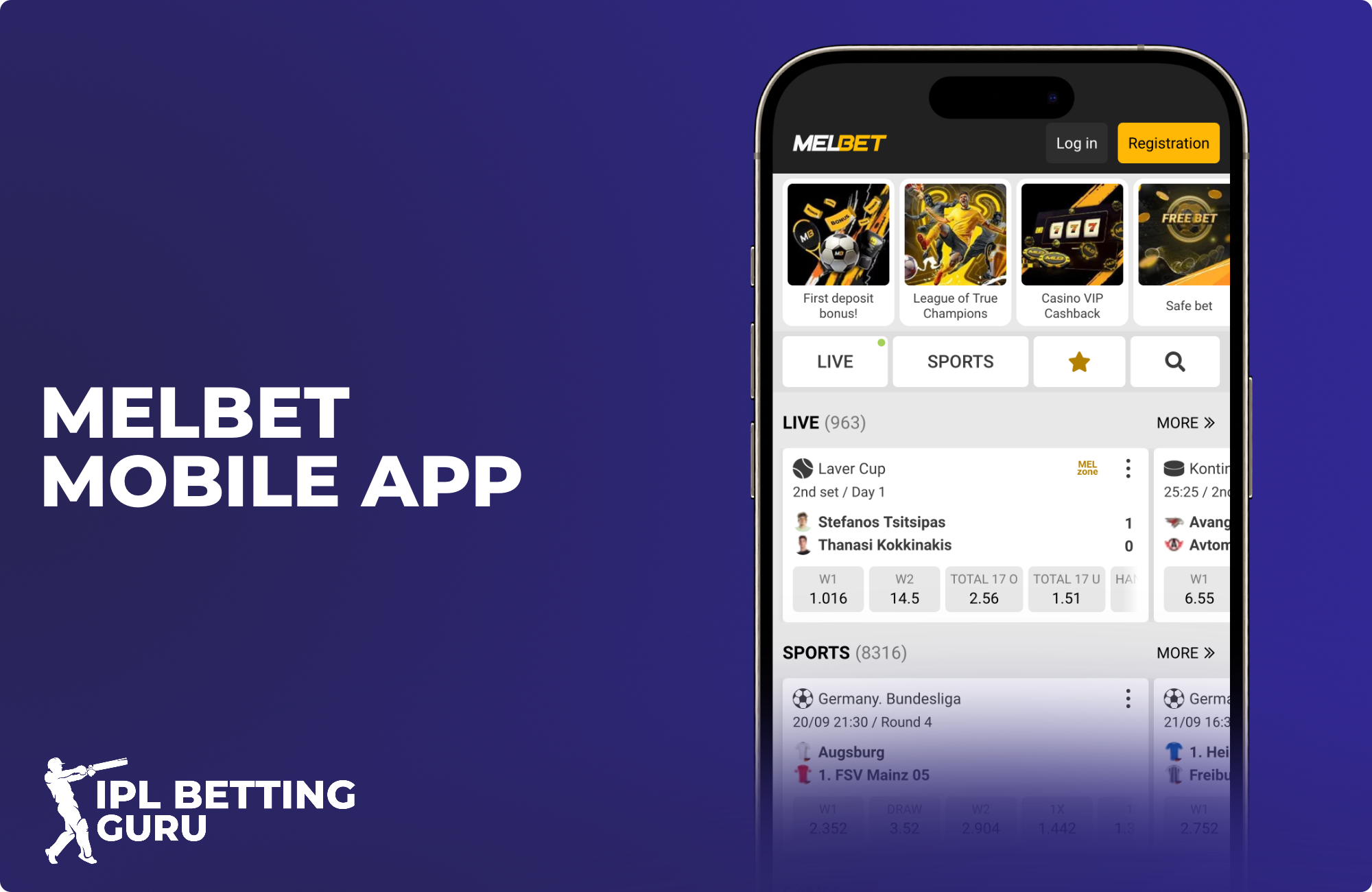 Melbet mobile app for Android and iOS