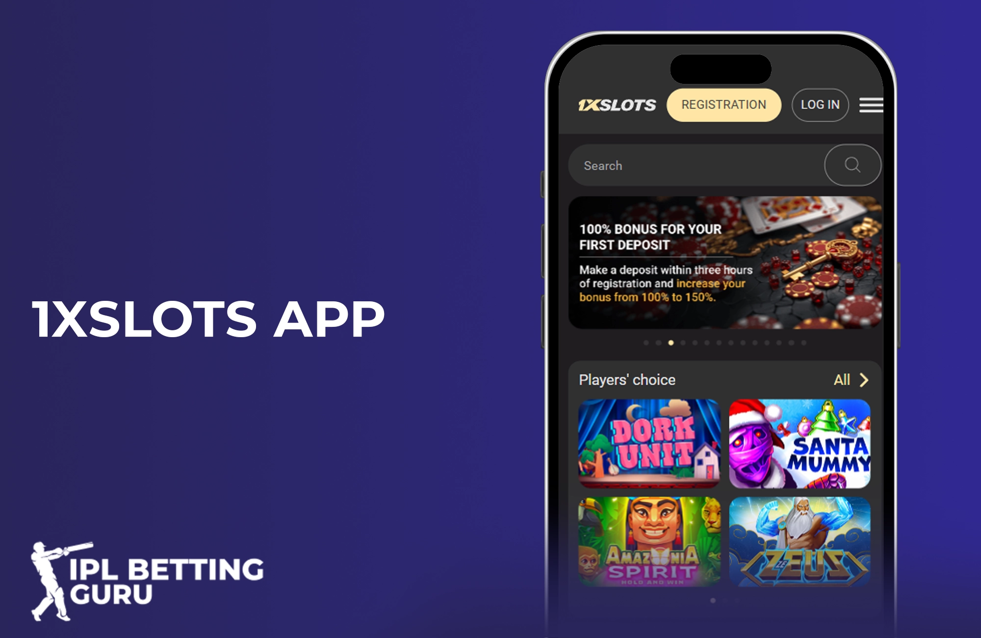 1xSlots mobile application for bets on the go