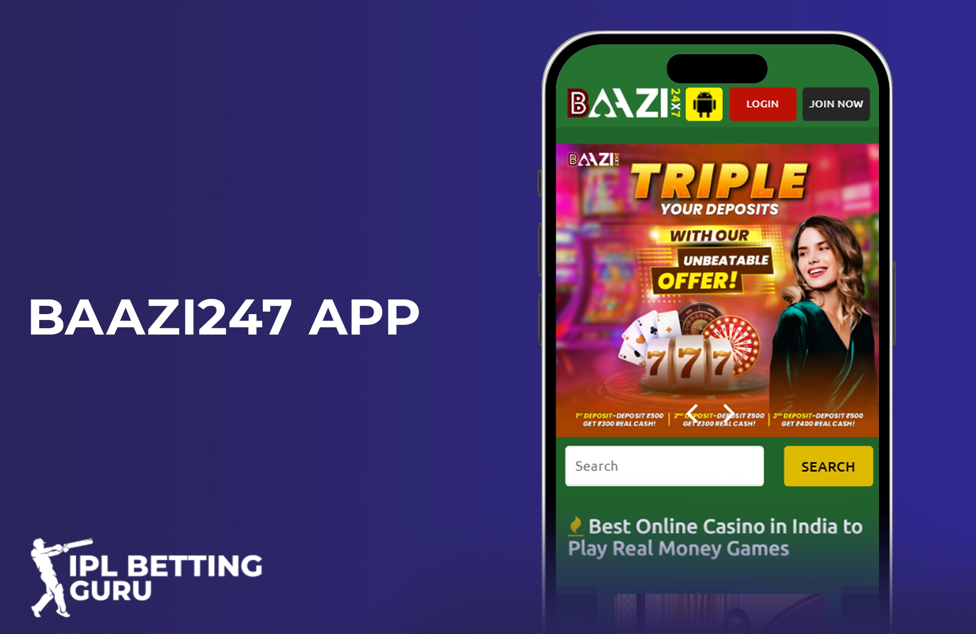 Baazi247 mobile application for bets on the go