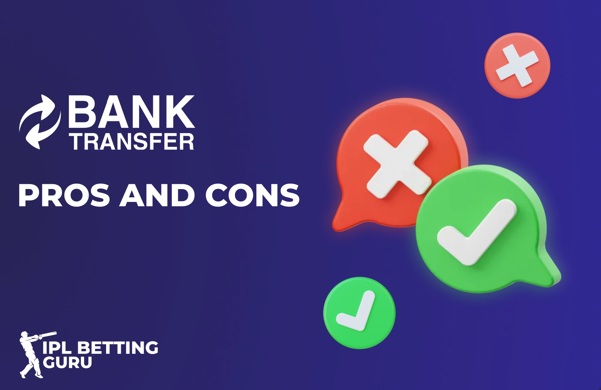 Pros and cons Bank transfer