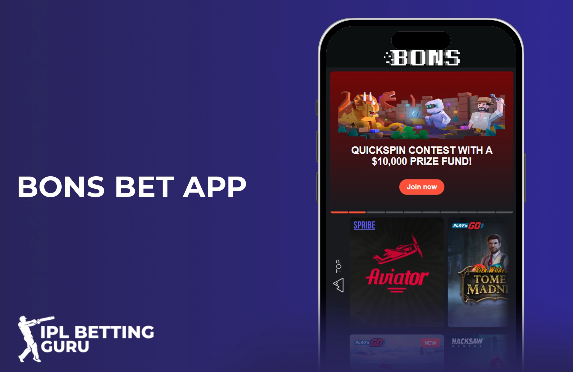 Bons Bet mobile application for bets on the go