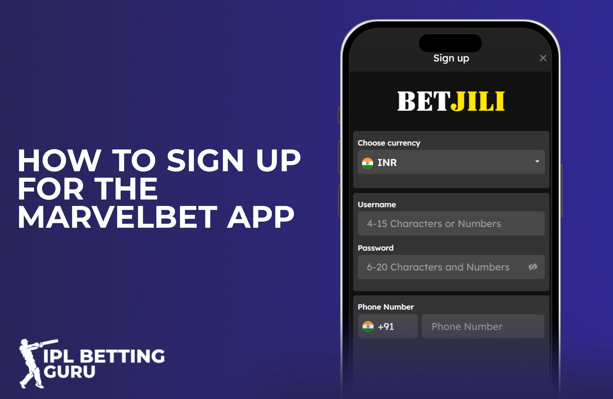 Sign up for the Marvelbet app and start betting now