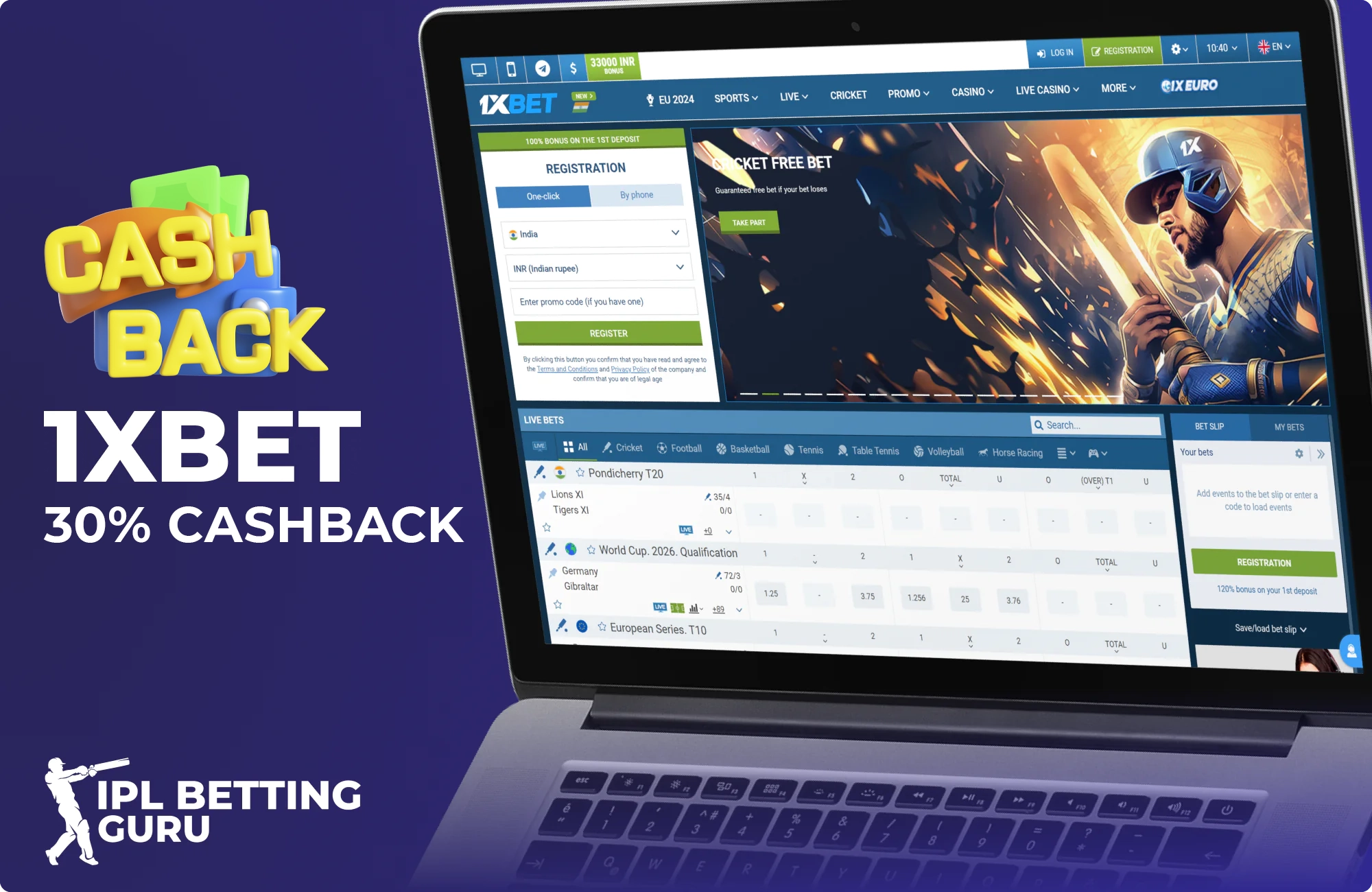 1xBet Cashback