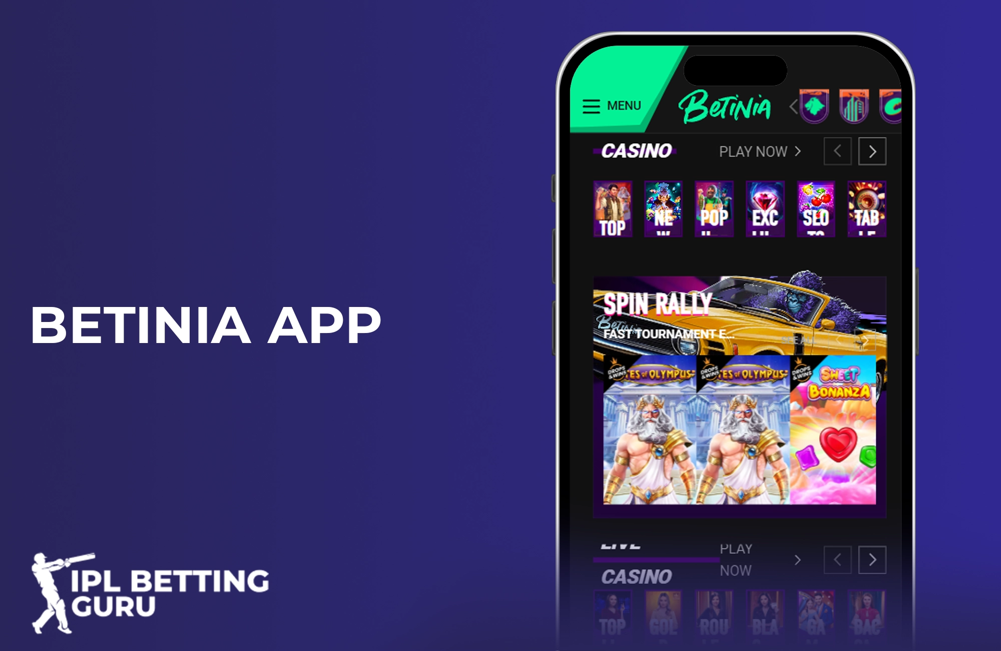 Betinia mobile app