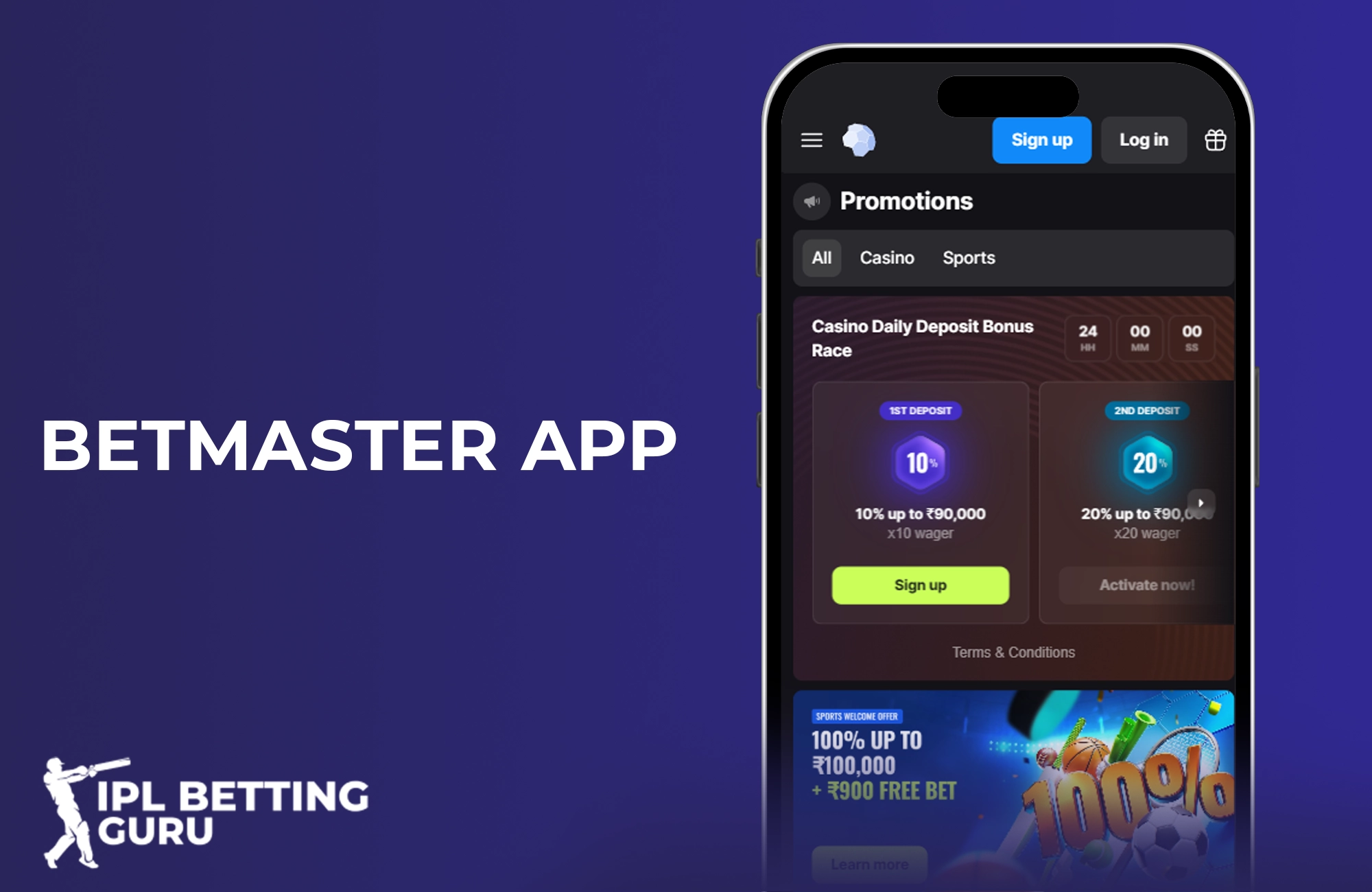 Betmaster mobile app